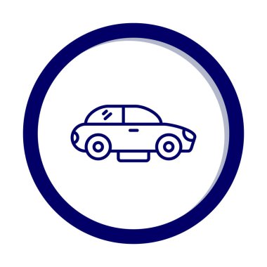 Araba düz simgesi. Vektör çizim 