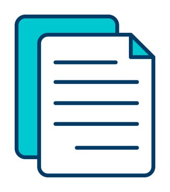 belge düz simgesi, vektör illüstrasyonu 