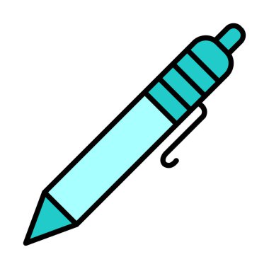 Tükenmez kalem simge vektör çizim 