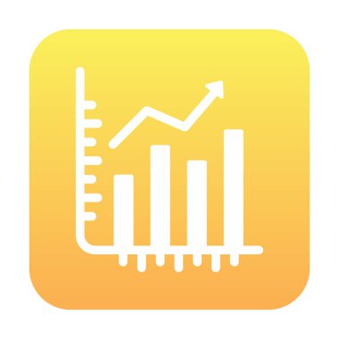 Hisse senetleri büyüyor. Web simgesi basit illüstrasyon