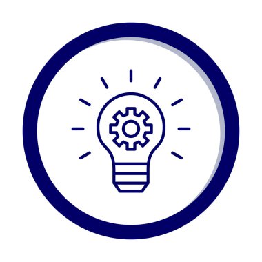 Fikir ampul ikonu vektör illüstrasyonu             