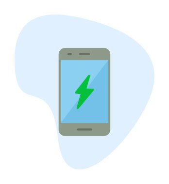 Mobil simge vektör illüstrasyonunu şarj et