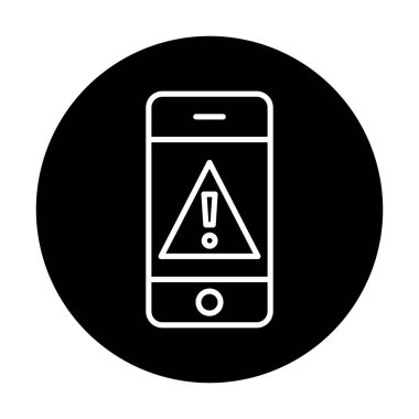 Düz biçimli basit cep telefonu simgesi