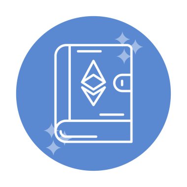 Kitap simgesi, vektör illüstrasyonunda ruhani işaret