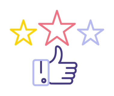 derecelendirme vektörü renk çizgisi simgesi 