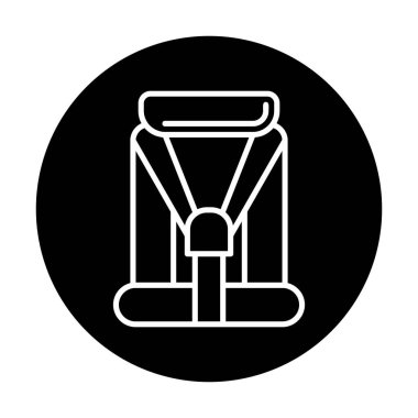 Araba Koltuğu bebek simgesinin vektör illüstrasyonu