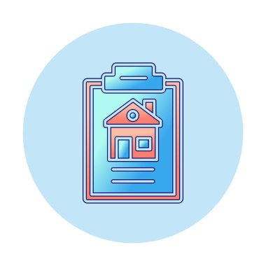 House Preview modern simgesinin vektör illüstrasyonu                          