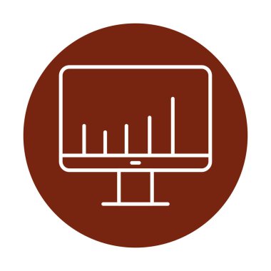 Basit Ekran simgesi, vektör illüstrasyonu