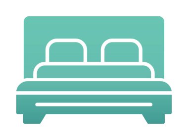 yastıklı yatak vektör simgesi modern basit tasarım