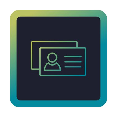 İş Kartları arka planda basit web simgesi. 