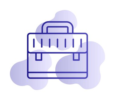 evrak çantası simgesi izole edilmiş web illüstrasyonu