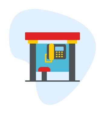 Basit Telefon Simgesi, vektör illüstrasyonu