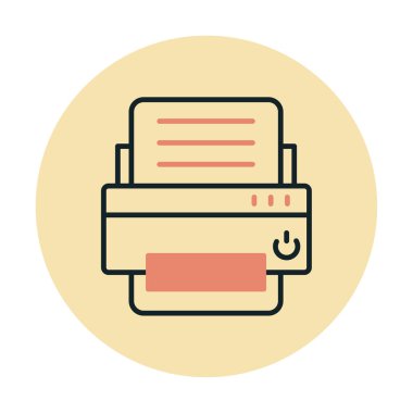 yazıcı simgesi web basit illüstrasyon