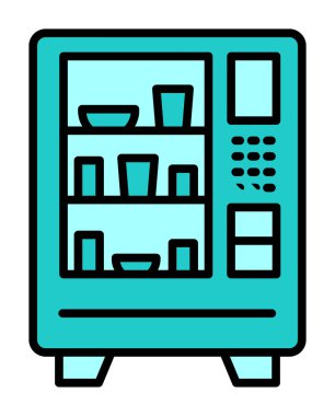 Otomat Web simgesi, vektör illüstrasyonu 