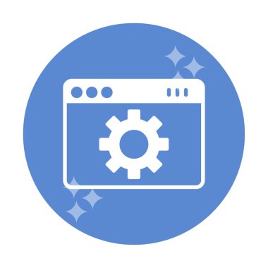 Web Sayfa Ayarları. simge basit illüstrasyon