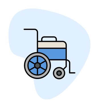 Tekerlek Sandalyesi vektör illüstrasyonu