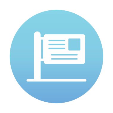 Reklam panosu. Web simgesi basit illüstrasyon