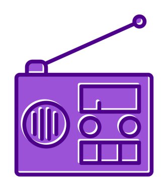  radyo simgesi vektör illüstrasyonu