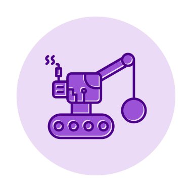 Wrecking Ball simgesi, vektör illüstrasyonu 