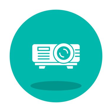 Projektör simgesi basit illüstrasyon vektörü