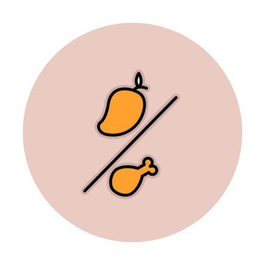 mango meyvesi veya tavuk budu ikonu