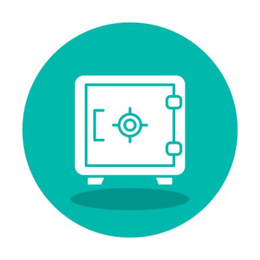 Güvenli simge, loker işareti, vektör illüstrasyonu