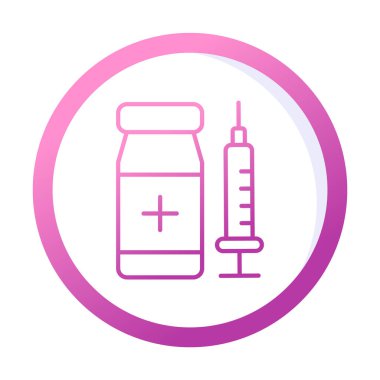 Basit Aşı Simgesi, vektör illüstrasyonu