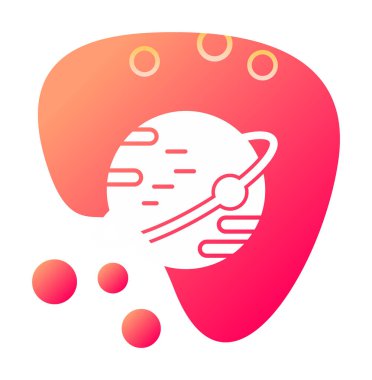 Gezegenler simgesi, vektör illüstrasyonu