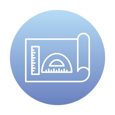 Şablon simgesi, vektör illüstrasyonu basit tasarım