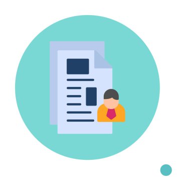 Beyaz arkaplanda istihdam ve iş özgeçmişi simgesi