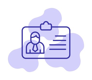 Ofis Giriş Kartı simgesinin vektör illüstrasyonu 