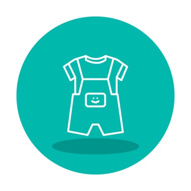 bebek bezi ikonu vektörü beyaz arkaplanda izole edildi Web ve mobil uygulama tasarımı için, Dungarees logo kavramı 