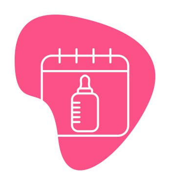 Takvim düzlüğü simgesi, vektör illüstrasyonu 