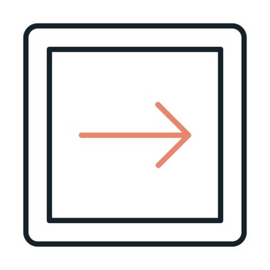 Sağ Ok simgesi, vektör illüstrasyonu basit tasarım