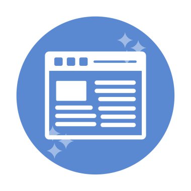 Web sayfası simgesi, vektör illüstrasyonu basit tasarım