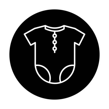 Bebek Kıyafeti Simgesi, Bebek Giysisi, Vektör İllüstrasyonu
