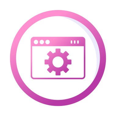 Web Sayfa Ayarları. simge basit illüstrasyon