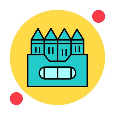 Basit Boya Simgesi, vektör illüstrasyonu