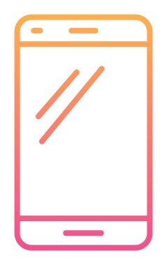 akıllı telefon simgesi, vektör illüstrasyonu basit tasarım