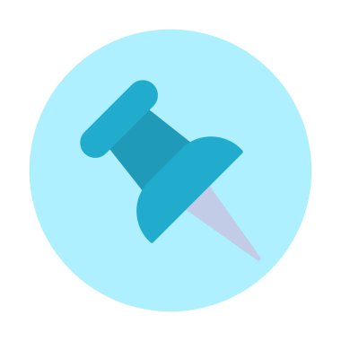 İğne simgesine bas. vektör illüstrasyonu