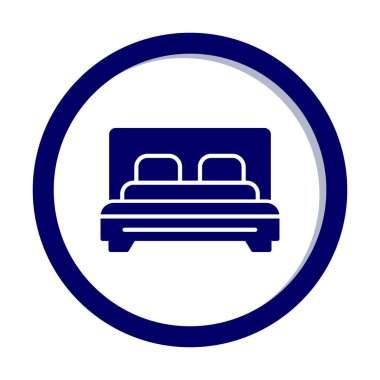 yastıklı yatak vektör simgesi modern basit tasarım