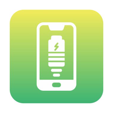 Basit Kablosuz Şarj simgesi, vektör illüstrasyonu