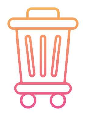 Çöp kutusu web simgesi, vektör illüstrasyonu