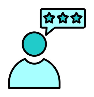 Müşteri İncelemesi, geribildirim ikonu vektör çizimi