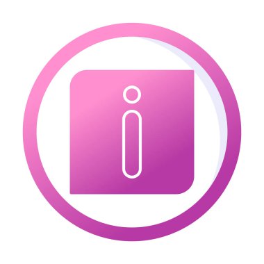 bilgi simgesi. bu daire beyaz bir arkaplanda izole edilmiş 