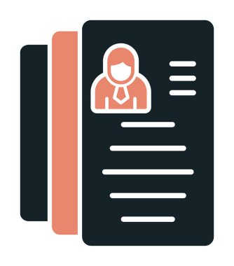 CV belgesi. Web simgesi basit illüstrasyon