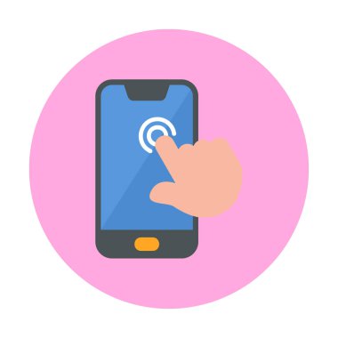 dokunmatik ekran simgesi, vektör illüstrasyonu 