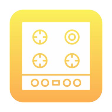 Hob vektör simgesi, basit biçim 