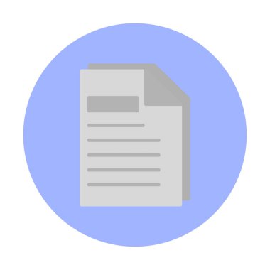 belge simgesi, vektör illüstrasyonu basit tasarım