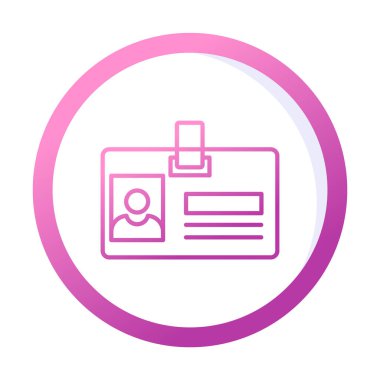 kimlik kartı simgesi, vektör illüstrasyonu basit tasarım